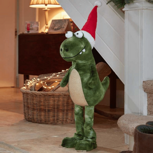 Tall Green Plush Big Lizard Dino