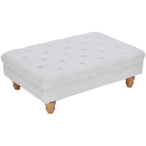 Kidkid Teddy Fleece Upholstered Footstool Ottoman