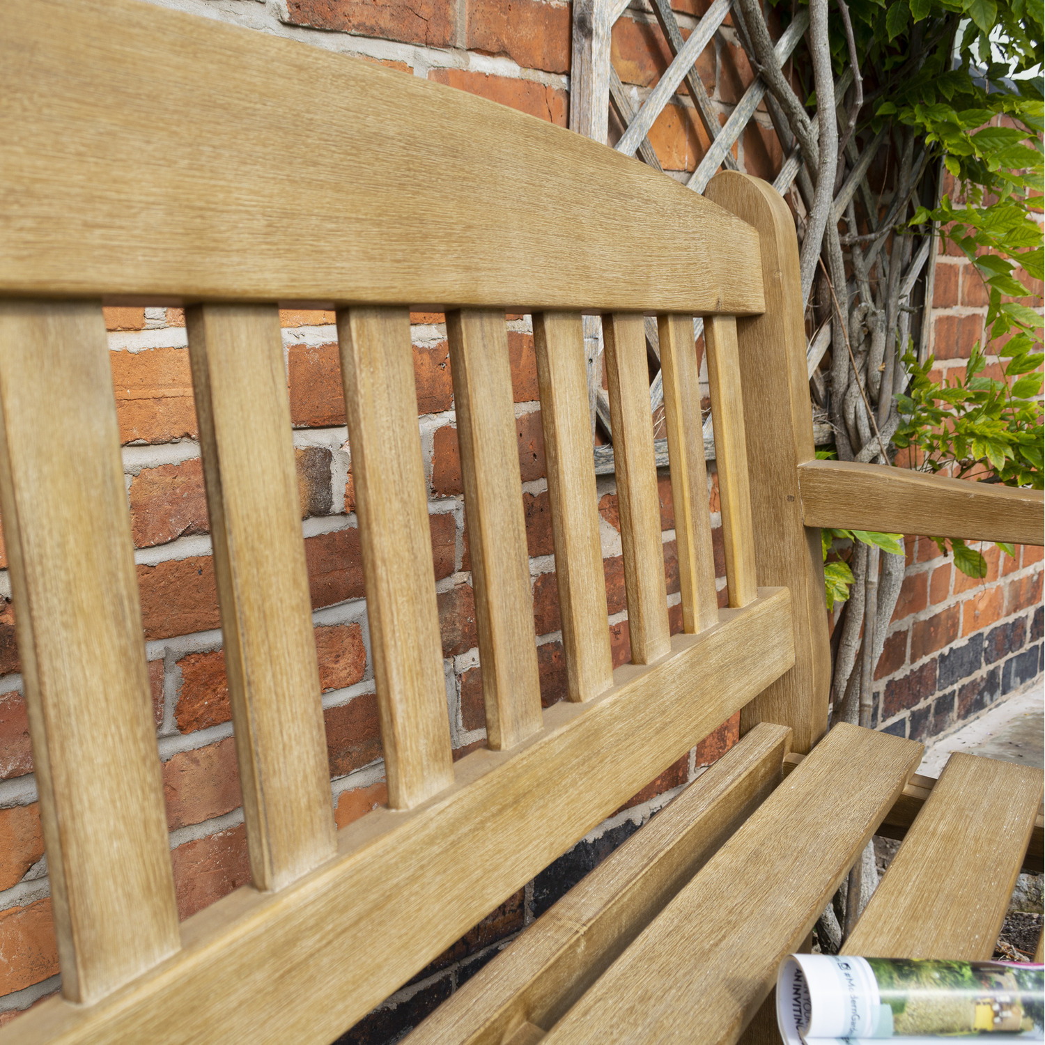 Rowlinson Tuscan Heavy Duty Garden Bench - Natural 2