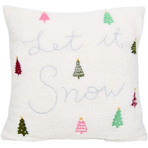 Let It Snow Embroidered Cushion