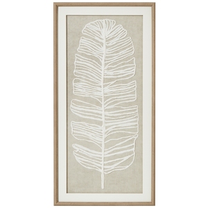 Ethereal Feather Art In Beaded Frame
