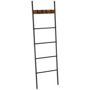 Towel Blanket Ladder Shelf Rack with Hooks