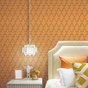 Bold Geometric Trellis Pattern Textured Wallpaper