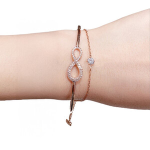 Double Layer Infinity Bracelet