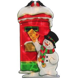 Snowman LED Window Light Battery Operated Christmas Silhouette Decoration