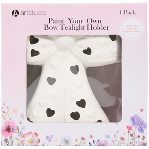Paint Your Own Bow Tealight Holder Kit