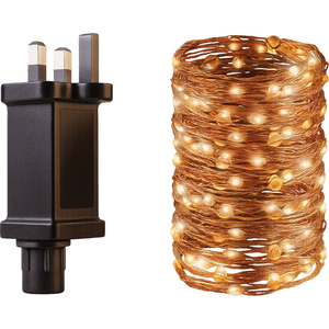 Plug-In Copper Wire Lights 20M, 200Leds