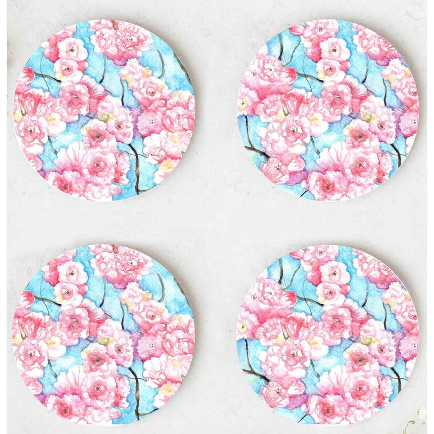 Image of Cherry Blossom Coasters - Pink