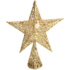 Lifeideas Gold Wrought Iron Christmas Star Topper