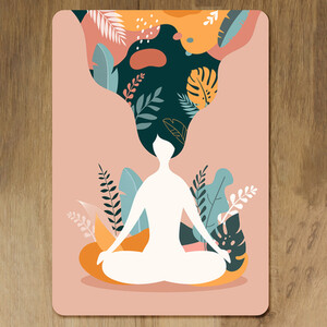 mindfulness, meditation and yoga Woman Designer Placemat Set