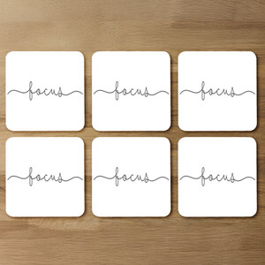 Text Focus Designer Coaster Set