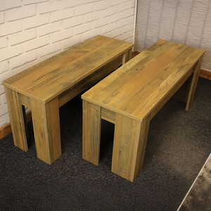 Kosy Koala Rustic Effect Set of 2 Dining Benches Only
