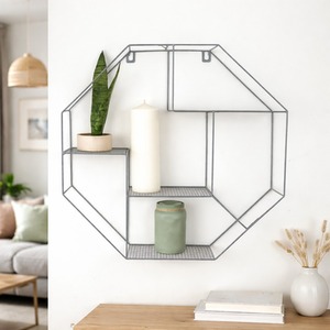 Hexagon Shelf Grey