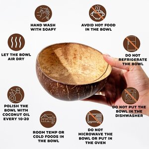 Natural Coconut Bowl Handmade Eco Friendly Home Decor Crafts