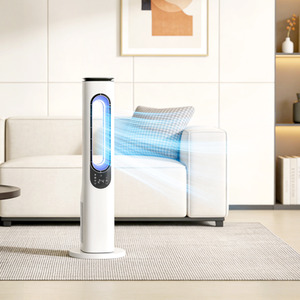 HOMCOM Bladeless Tower Fan 35dB Standing Cooling Fan