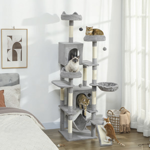 PawHut 192 cm Cat Tree, Multi-Level Cat Tower