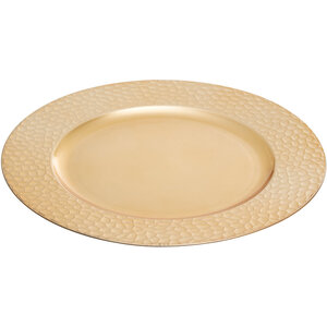 Dia Gold Finish Hammered Rim Charger Plate