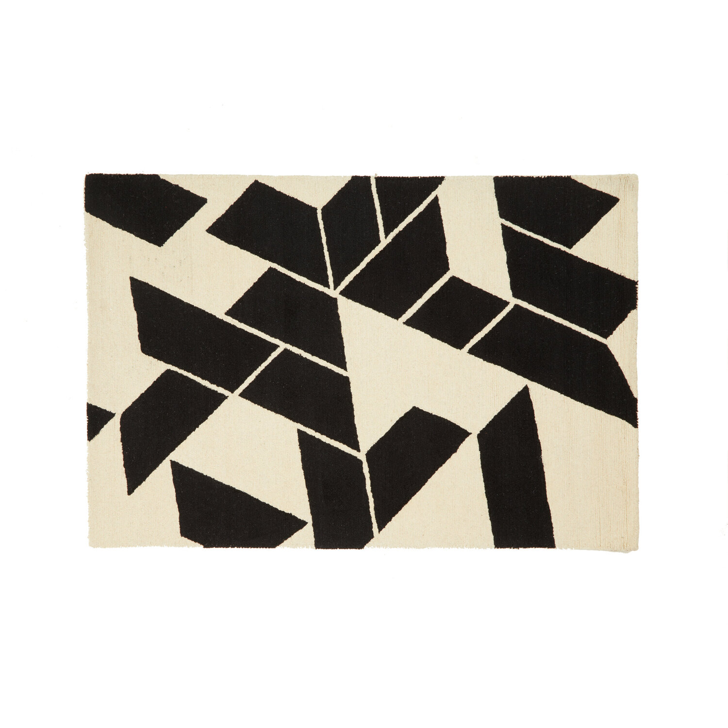 Bosie Milana Small Black and White Geometric Rug - Black & White