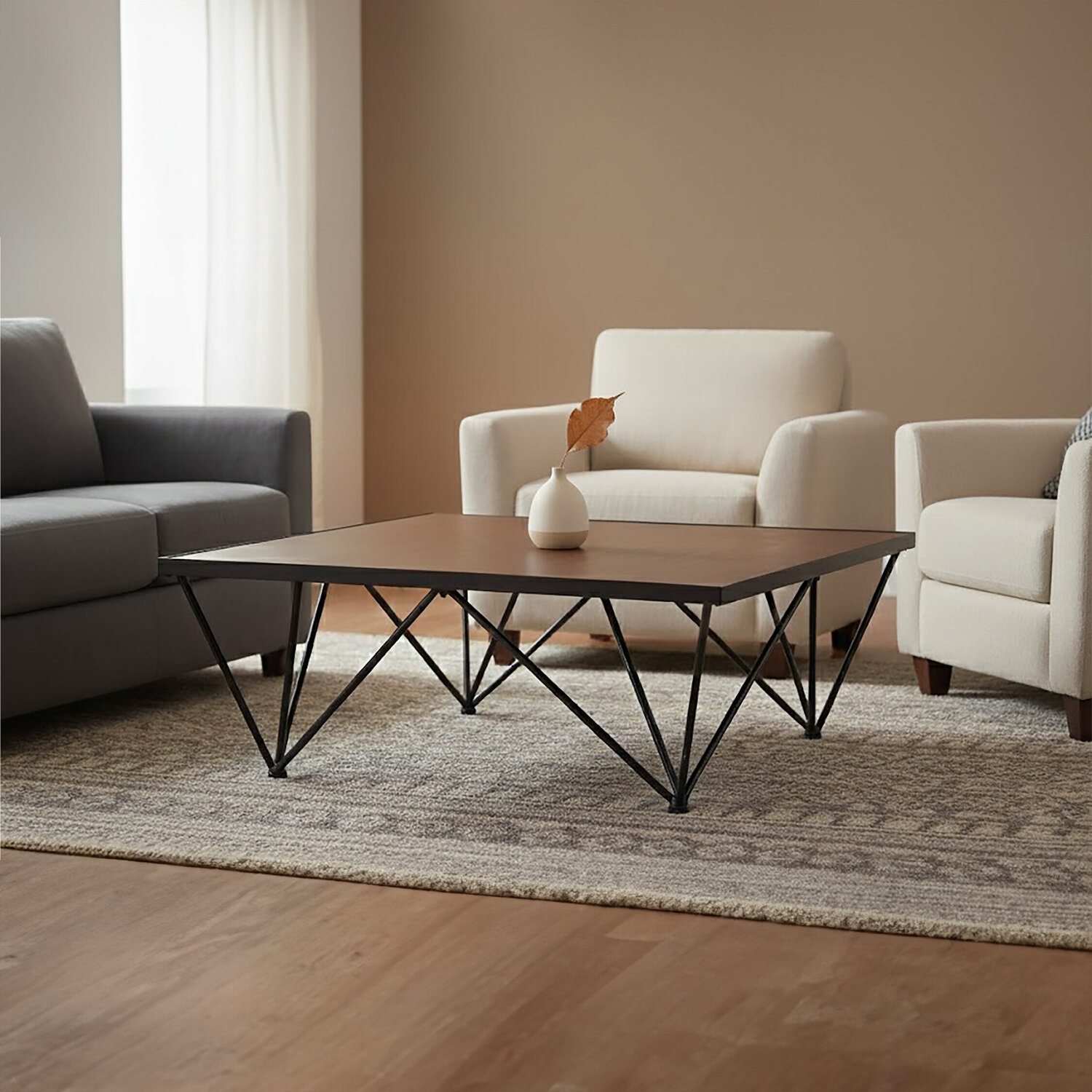 New Foundry Square Coffee Table - Brown