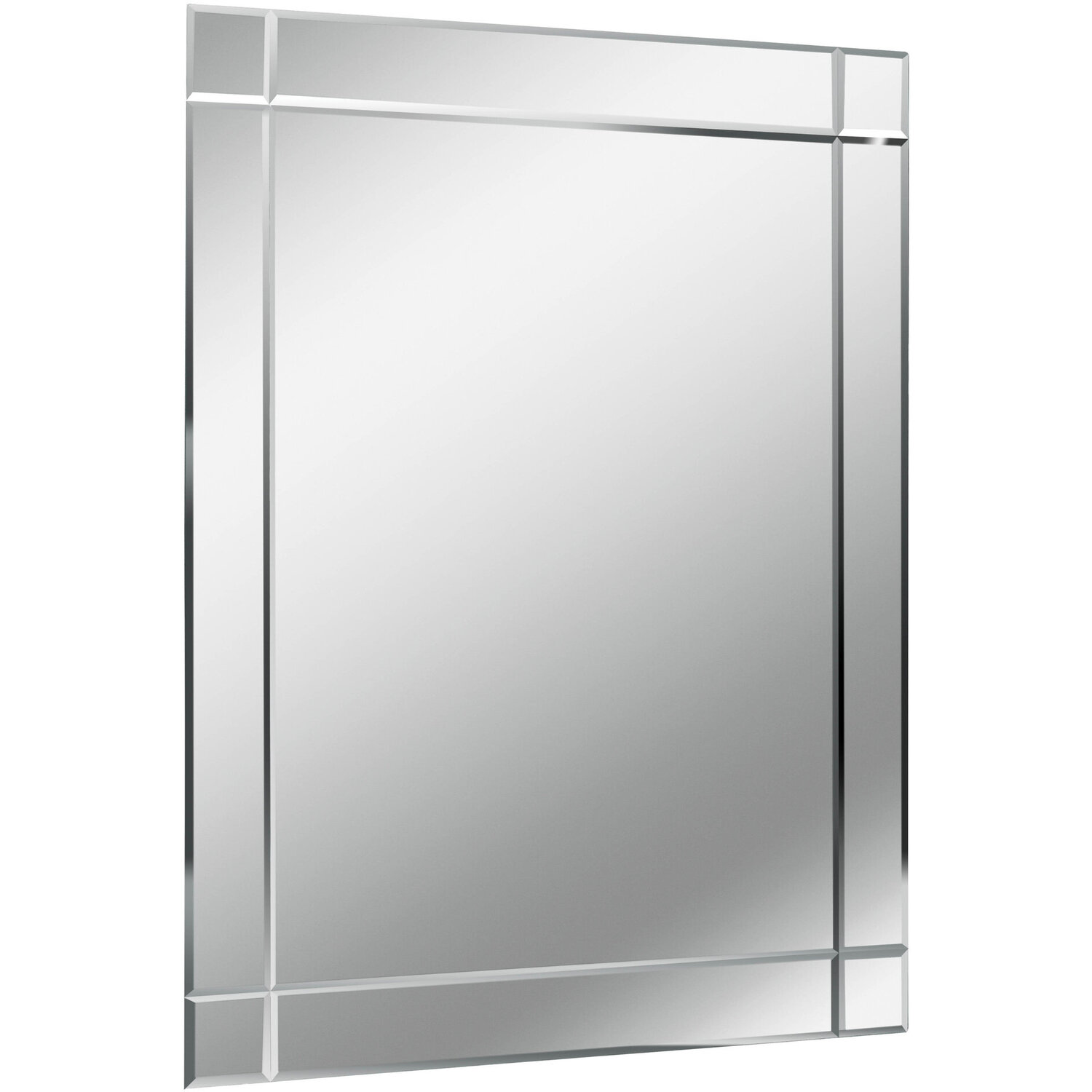 Cassini Wall Mounted Extending Square Mirror - Silver