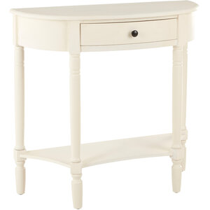 Heritage One Drawer Antique White Console Table