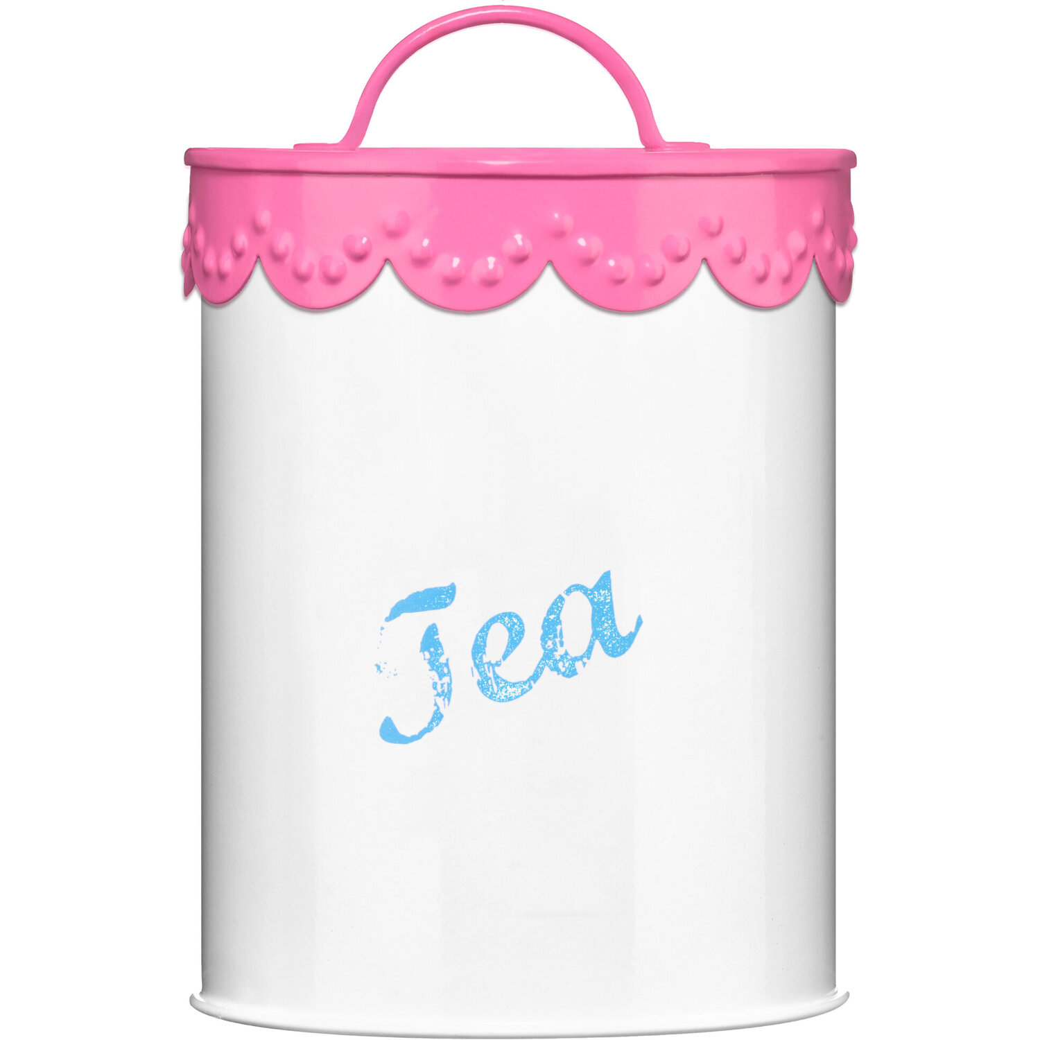 Pink Lace Tea Canister - Pink