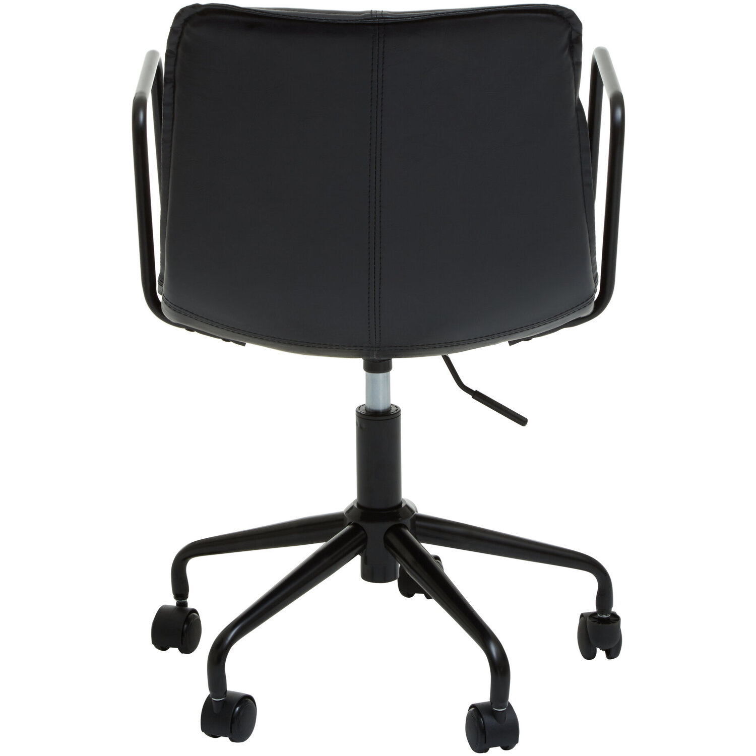 Branson Black Leather Effect Home Office Chair - Black