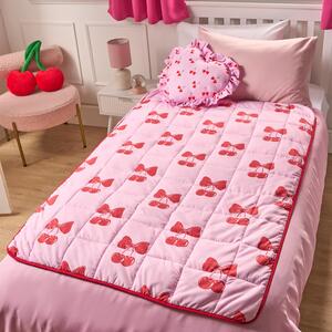 OHS Kids Cherry Bow Print Weighted Blanket