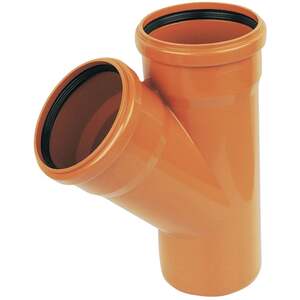 FloPlast Underground Drain 110mm 45' Double Socket Junction - D210 - Reliable Drainage Solution