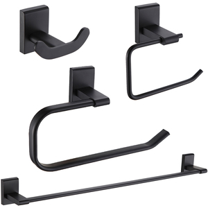 Showerdrape Unity Steel Wall Mounted 4 Piece Bathroom Accessory Set