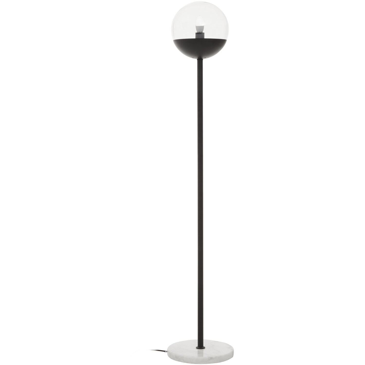 Revive Black Finish Metal Floor Lamp - Black