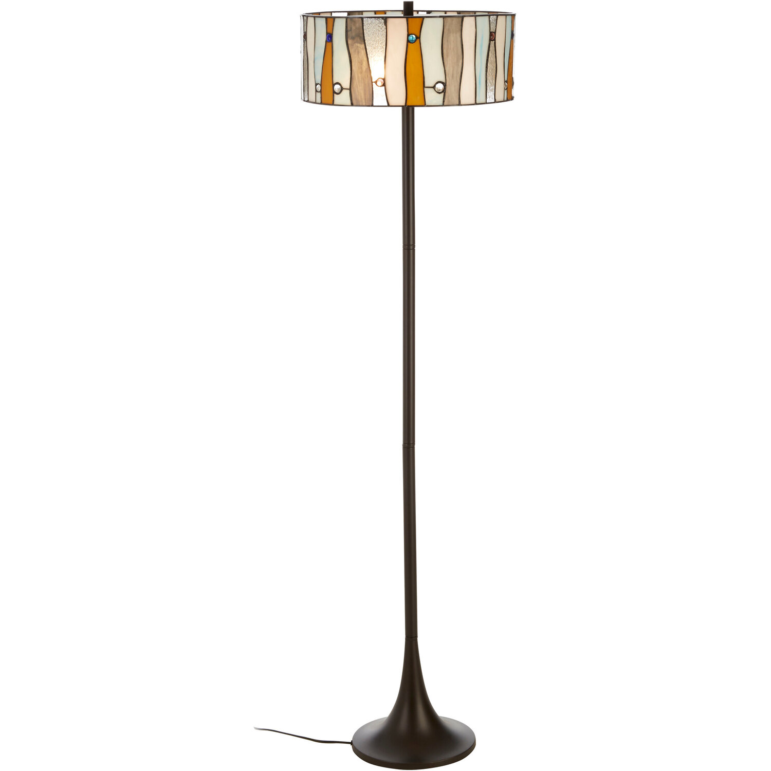 Waldorf Jewel Deco Floor Lamp - Grey