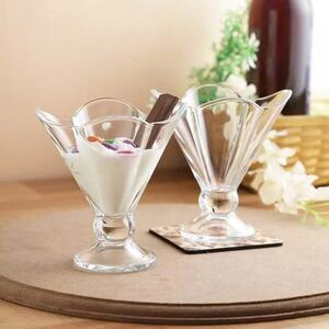 180ml Pasabahce Glass Ice Cream Dessert Bowl - Clear - Set of 2