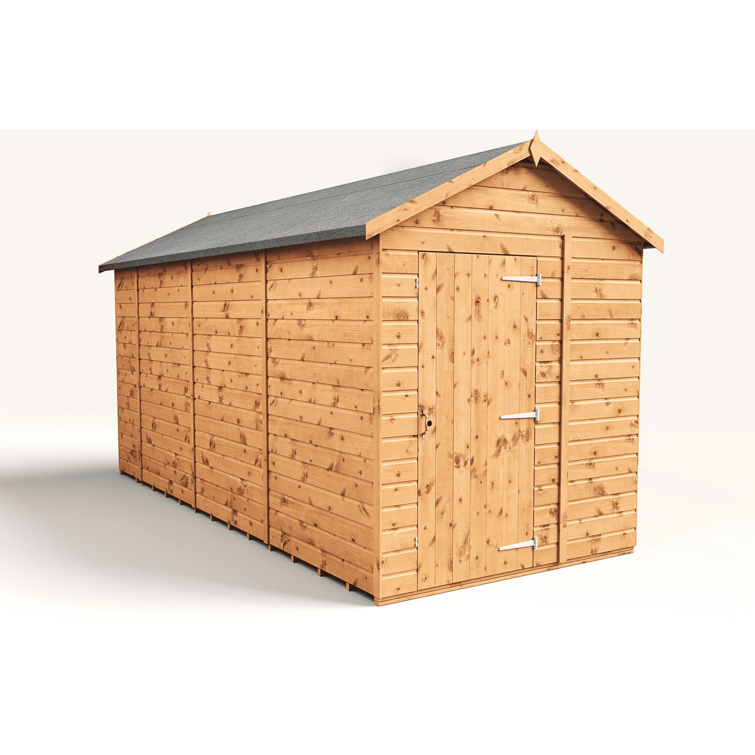 Empire 6x14 Modular Apex Garden Shed with a Single Door - Brown