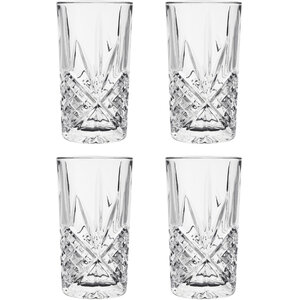 Beaufort Set of 4 Crystal High Ball Glasses