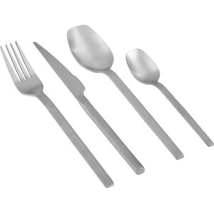 Avie 16 Piece Silver Matte Finish Cutlery Set
