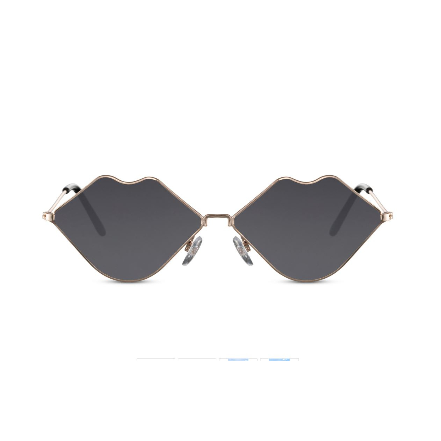 Sunglass Station Classic Heart Unisex Sunglasses - Gold