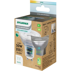 Sylvania RefLED Platinum RT LED GU10 Spotlight Bulb 350 Lumens Dimmable Clear 0