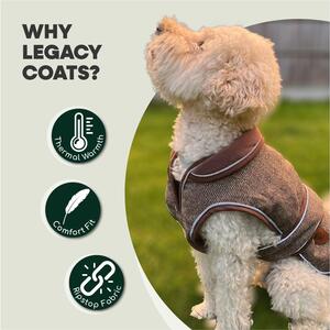 HugglePets Legacy Herringbone Dog Coat - Large