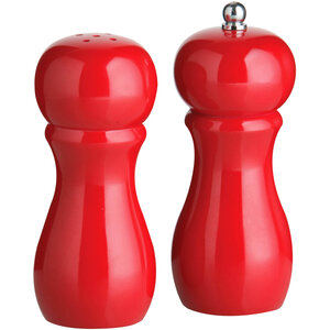 Salta Red Hi Gloss Salt  Shaker and Pepper Mill Set