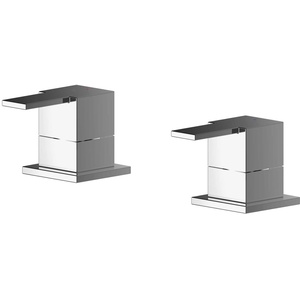 Balterley Contemporary Square Deck Mounted 0.75 Inch Side Valves