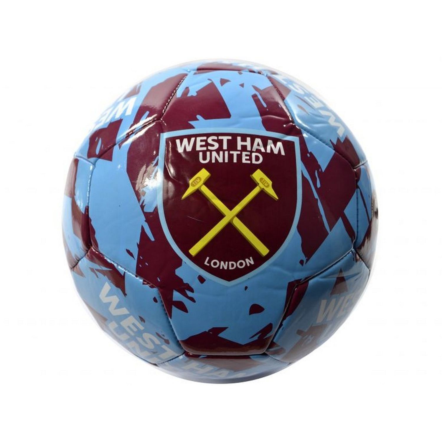 West Ham United Fc Graffiti Football - Claret/Sky Blue/Yellow