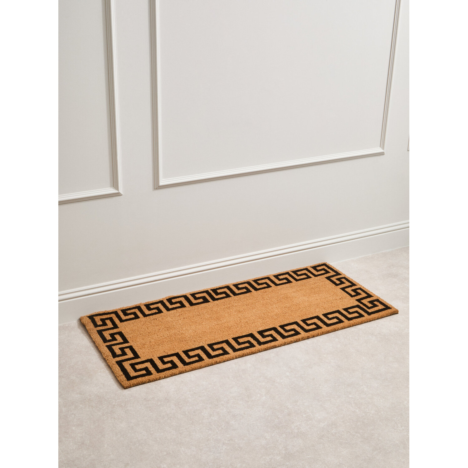 Maison By Premier Filta Greek Key Coir Doormat - Brown