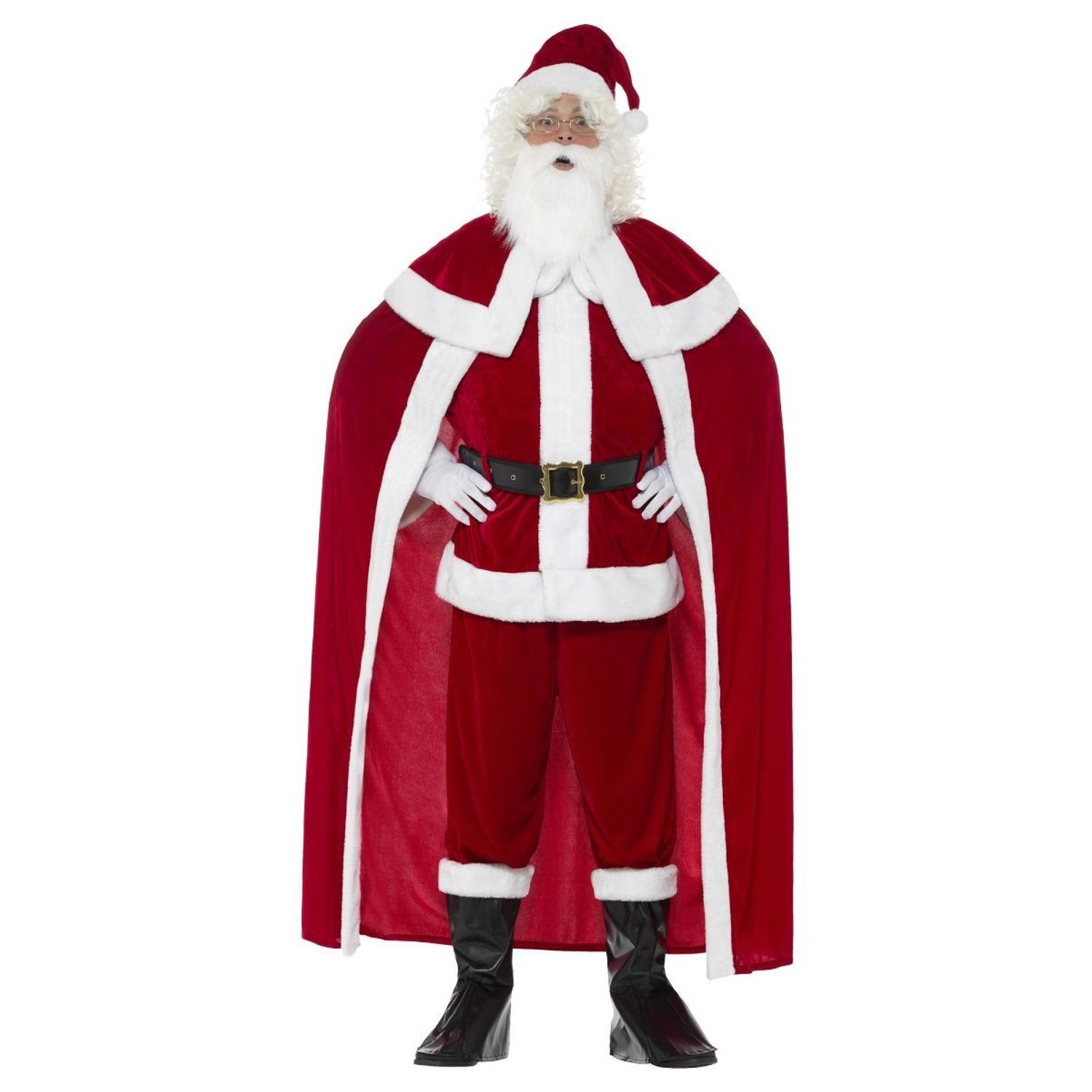 Smiffys Mens Deluxe Santa Claus Costume Set - Red / Xl