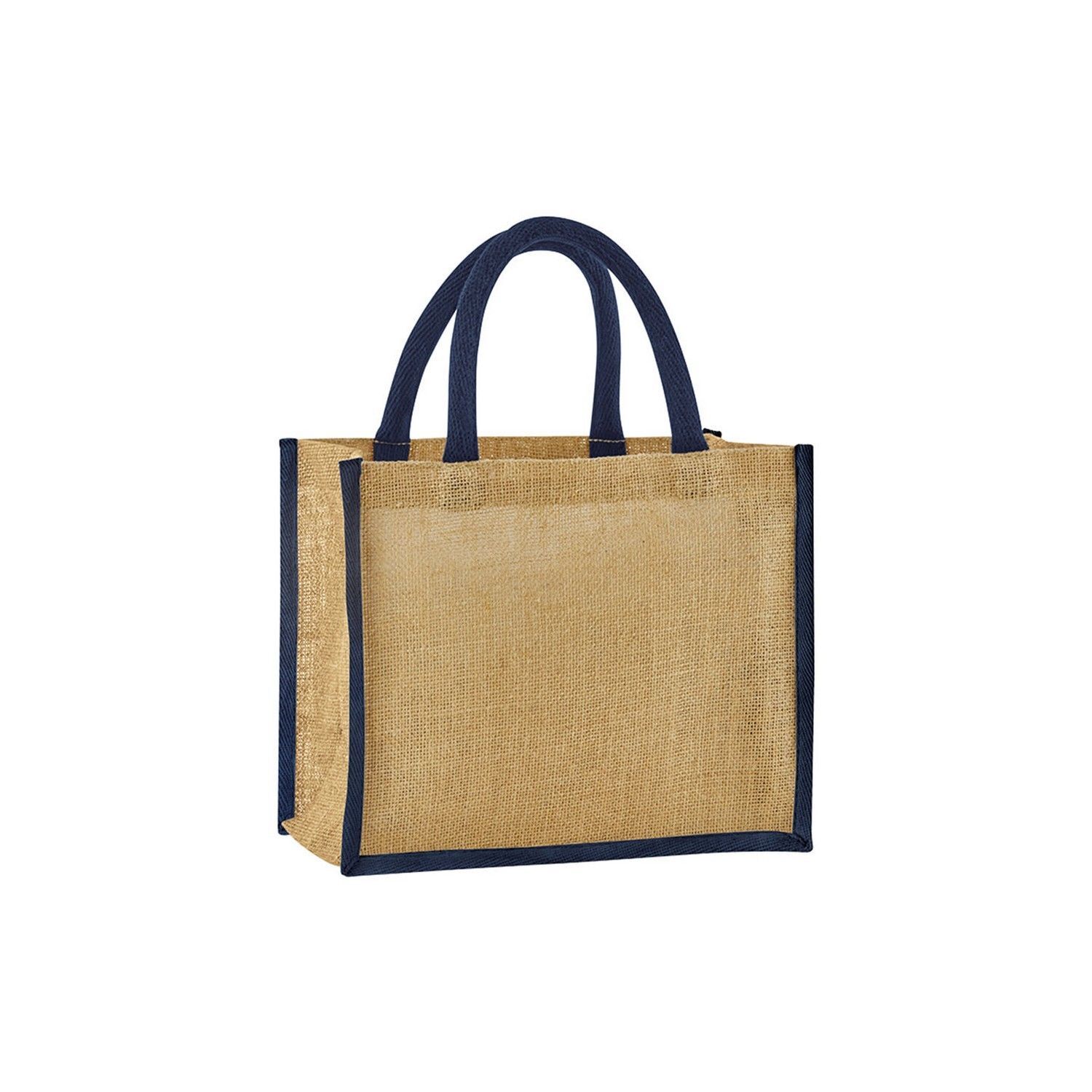 Westford Mill Starched Jute Midi Tote Bag - Natural/Navy