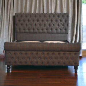 Solid Wood Multi Tweed Bed