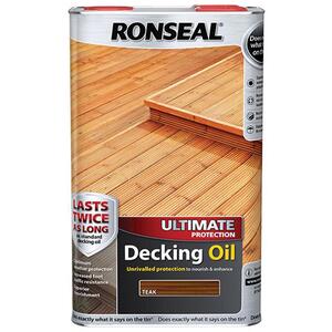 Ronseal Ultimate Protection Decking Oil Teak 5 Litre