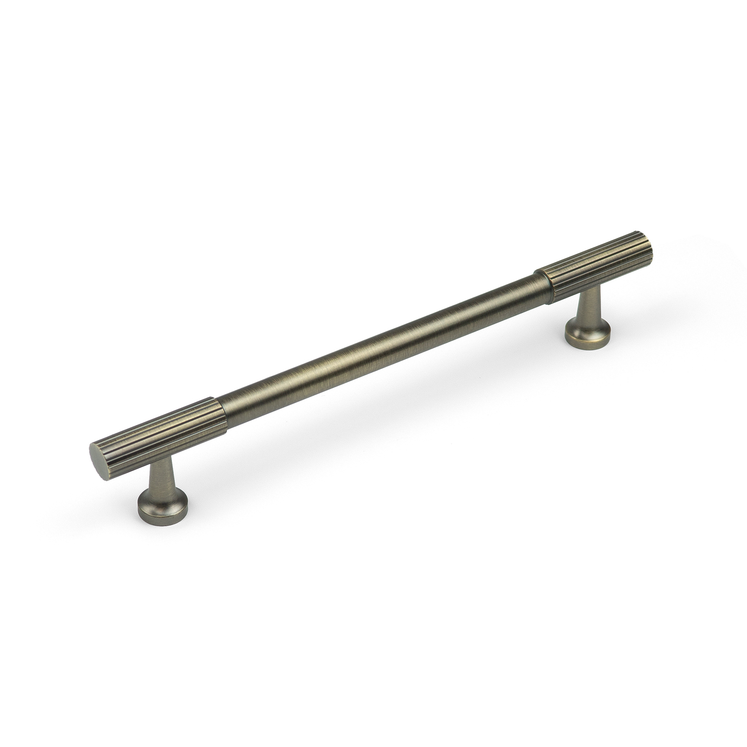 Rackhams Dark/Gold Antique Brass Reeded Knob/Handles - 160Mm Handle - Image 4