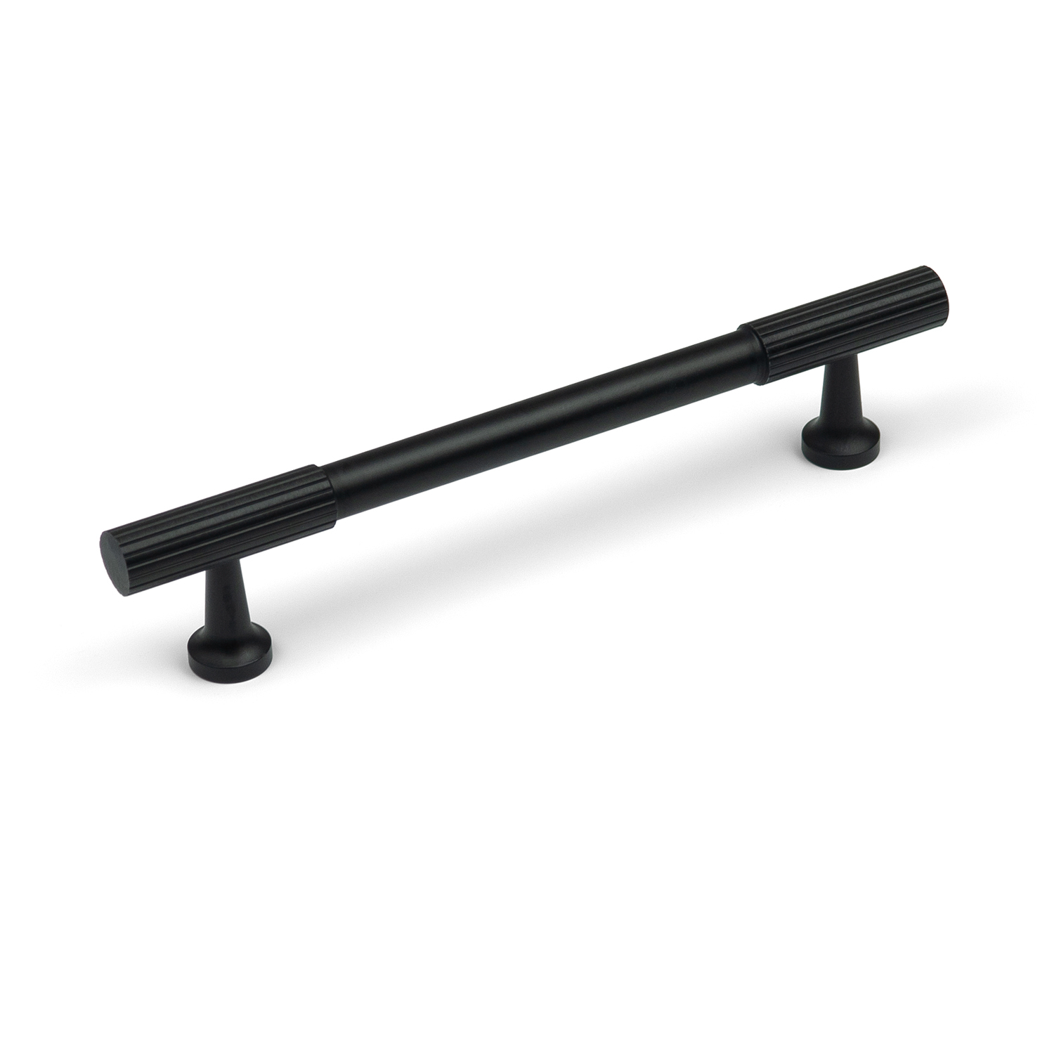 Rackhams Black Matt Reeded Knob/Handles - 128Mm Handle - Image 4