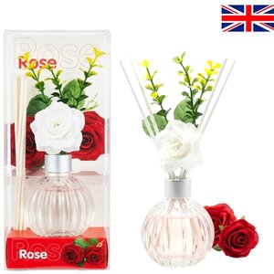 White Polyester Stick Aroma Diffuser Set Flower Scent Home